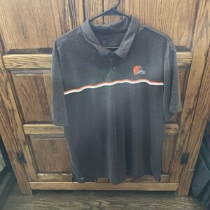 NFL Cleveland Browns NIKE Dri-Fit Sideline Coaches Polo Golf Shirt Men's XL